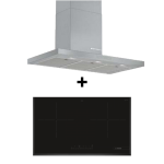 (BUNDLE) BOSCH DWB97CM50B 6 Wall-Mounted Cooker Hood (90cm) + BOSCH PMI82560VN Induction hob (78 cm)